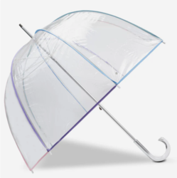 09496 - PARAPLUIE cloche Transparent PVC/PASTEL Ouverture ma - Maroquinerie Diot Sellier