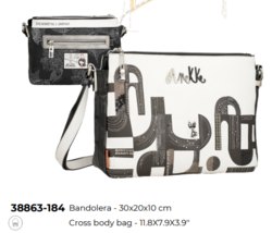 38863-184 SAC BANDOULIERE 3 COMP ANEKKE SIXTIES COLLECTION P - Maroquinerie Diot Sellier