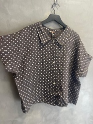 CHEMISE MANCHES COURTES POIS C.VALENTYNE - ANN'MODE 