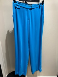 PANTALON FLUIDE BLEU EVA KAYAN  - ANN'MODE 