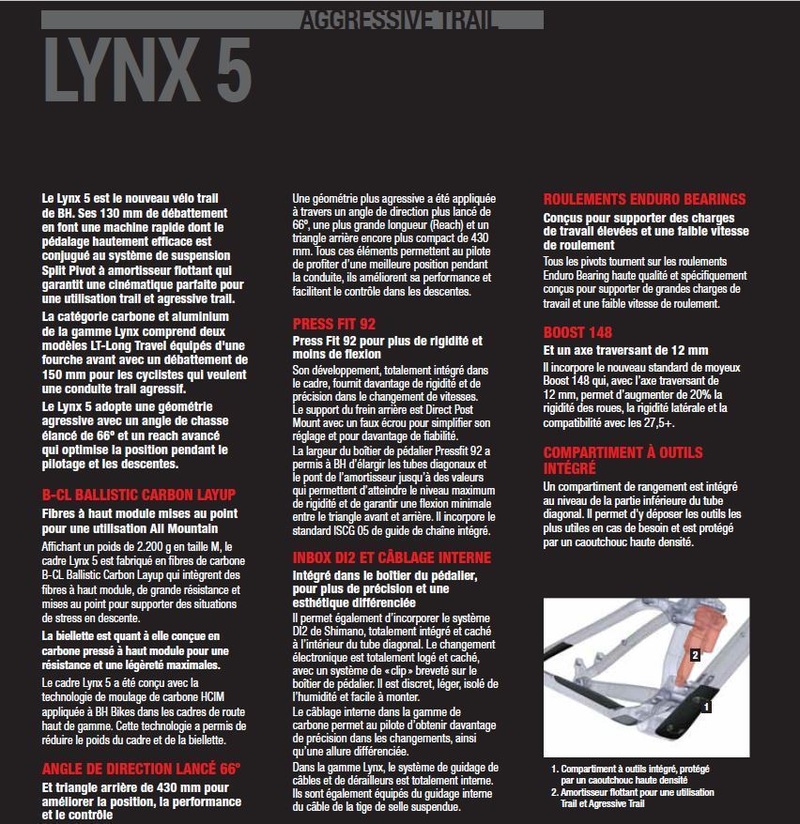 CARACTERISTIQUES LYNX 5 DETAILLE - Voir en grand