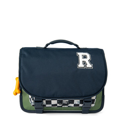 24001 LUPIN - CONCOURS NAVY : CARTABLE STONES AND BONES - Maroquinerie Diot Sellier