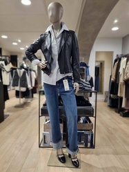 CHEMISE BLEUE RAYE EVA KAYAN  - ANN'MODE 
