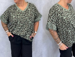 TOP L�OPARD OVERSIZE MINA ROSA  - ANN'MODE 