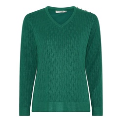 PULL COL V BOUTONS SUR L'PAULE MICHA - ANN'MODE 