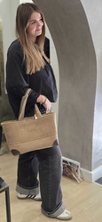 PANIER CABAS VELOURS COTEL� LE VOYAGE EN PANIER  - ANN'MODE 