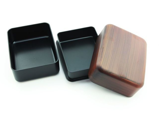 Grande boîte à bento marron façon bois - Comptoir du Japon - Voir en grand