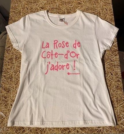 T-shirt Femme Rose de Côte-d'Or - Textile - FRUIROUGE &amp; CIE - L'EPICERIE FERMIERE - Voir en grand