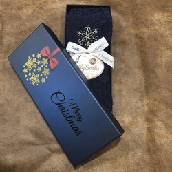Taubert Chaussettes de Noël bleues en coffret cadeau - Un Temps Pour Elle - Lingerie