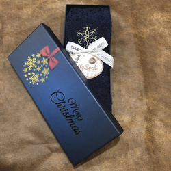 Taubert Chaussettes de Nol bleues en coffret cadeau - Un Temps Pour Elle - Lingerie