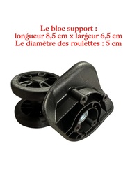 Roulettes doubles AT02/5cm pour  valise Amricain Tourister  - LE PETIT ROYAUME