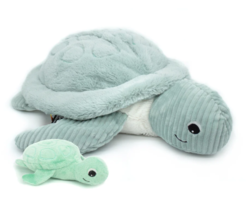 73602 : PELUCHE TORTUE GEANTE SAUVENOU MAMAN ET SON BEBE MEN - Maroquinerie Diot Sellier