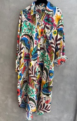 ROBE CHEMISE EXOTIQUE  - ANN'MODE 