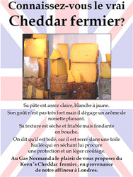Cheddar fermier - FROMAGERIE AU GAS NORMAND - DIJON