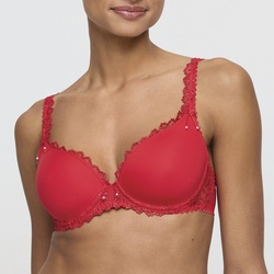 Marie Jo Jane soutien-gorge Coques forme coeur rouge vif - Un Temps Pour Elle - Lingerie