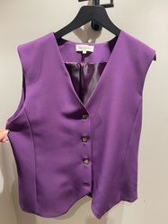 GILET SANS MANCHES VIOLET LES ACOLYTES PARIS  - ANN'MODE 