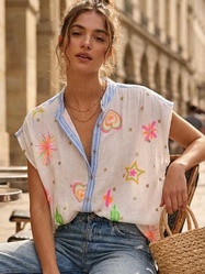 BLOUSE L�G�RE GASE DE COTON APRIL - ANN'MODE 