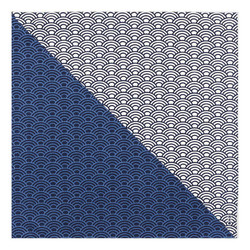 Furoshiki 50cm, carré de tissu japonais, vagues seigaiha - Comptoir du Japon