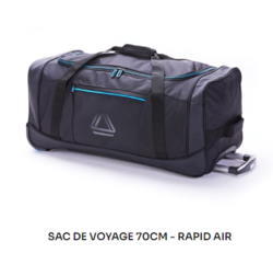 275028 SAC CHARTER BAG NOIR ET BLEU RAPID AIR - Maroquinerie Diot Sellier