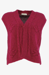 GILET MAILLE TRICOT SANS MANCHES SIGNE NATURE - ANN'MODE 