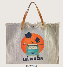 F9229-4 SAC DE PLAGE PORTE EPAULE LIGNE CRESPI - Maroquinerie Diot Sellier