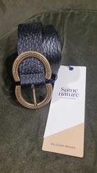 CEINTURE NOIRE CUIR MARTEL SIGNE NAUTURE - ANN'MODE 