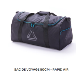 275120 SAC TRAVEL BAG NOIR ET BLEU RAPID AIR EPUISE - Maroquinerie Diot Sellier