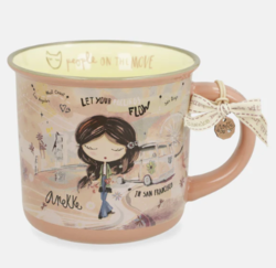 38485-103 TASSE ANEKKE PORCELAINE PEACE AND LOVE - Maroquinerie Diot Sellier