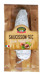 saucisson sec pur porc aux noisettes 200gr - LEPY 