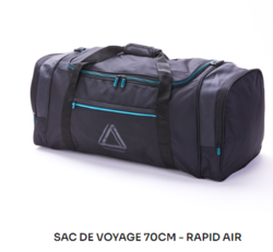 275128 SAC TRAVEL BAG NOIR ET BLEU RAPID AIR - Maroquinerie Diot Sellier