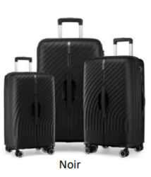 2431 VALISE POLYPROPYLENE NOIRE LYS 70 CM - Maroquinerie Diot Sellier