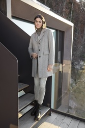 MANTEAU 3/4 GRIS -LEBEK- - ANN'MODE 