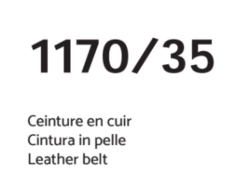 CEINTURE 1170/35 EN CUIR MANNA - Maroquinerie Diot Sellier