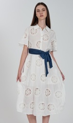 ROBE BRODERIE BLANCHE YESZEE - ANN'MODE 