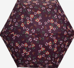 09137 - PARAPLUIE Mini Slim FLEURS PENSEES Ouverture manuell - Maroquinerie Diot Sellier