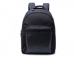 Sac  dos en cuir et toile  - "  CHABRAND  " . - CHABRAND