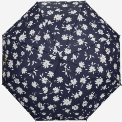 09137 - PARAPLUIE Mini Slim FLEUR MARINE Ouverture manuelle  - Maroquinerie Diot Sellier