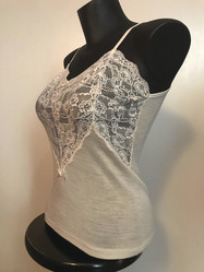 Madiva Arianna Caraco Laine & Soie ivoire plastron dentelle - Un Temps Pour Elle - Lingerie