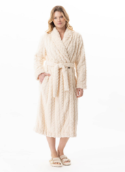 Le chat essentiel robe de chambre polaire cru - Un Temps Pour Elle - Lingerie