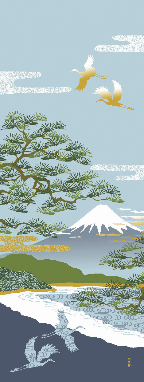 Tenugui décoratif, Miho no Matsubarant - Comptoir du Japon - Voir en grand
