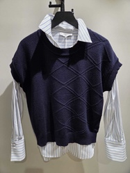 PULL MARINE SANS MANCHES MICHA - ANN'MODE 