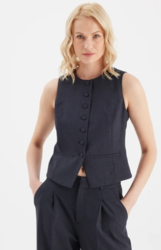GILET SANS MANCHE CUP OF JOE DENIM  - ANN'MODE 