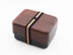 Grande bote  bento marron faon bois - Comptoir du Japon