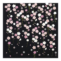 Furoshiki 50 cm, carr de tissu, sakura noir - Comptoir du Japon