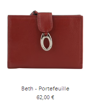 22607 LIGNE BETH PORTEFEUILLE CUIR - Maroquinerie Diot Sellier