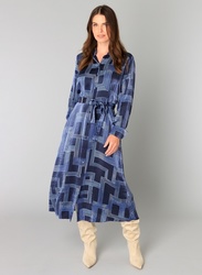 ROBE CHEMISIER BLEU -YEST- - ANN'MODE 
