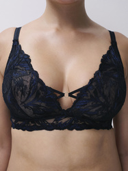 Illusion   Soutien-gorge sans armatures noir/reflets bleu - Un Temps Pour Elle - Lingerie