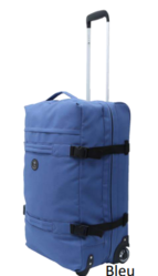 2463/65 SAC DE VOYAGE A ROULETTES 65CM LYS BLEU - Maroquinerie Diot Sellier