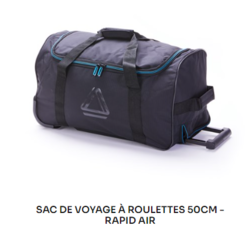 275220 SAC CHARTER BAG NOIR ET BLEU RAPID AIR - Maroquinerie Diot Sellier