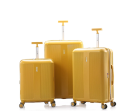 9925-65 VALISE POLYCARBONATE MOUTARDE LYS 65 CM - Maroquinerie Diot Sellier